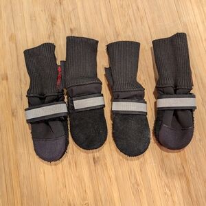 Dog Black Boots with Adjustable Straps